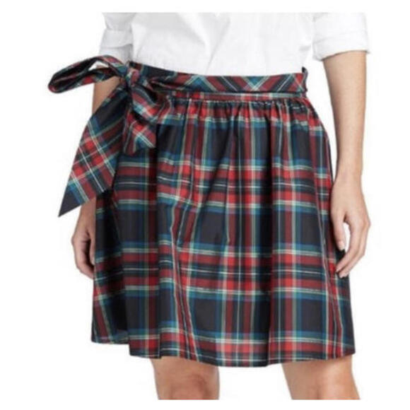 VINEYARD VINES black red green a-line mini skirt - Picture 1 of 5